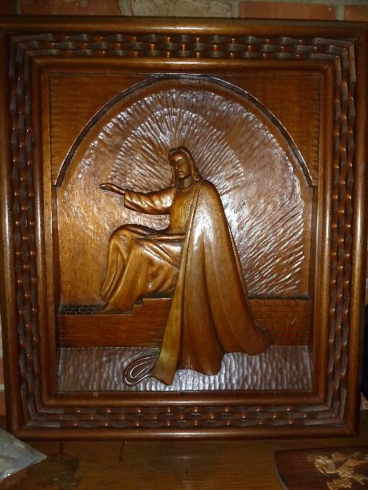 Jesus wood carving picture for Branson