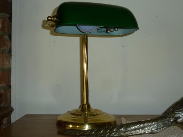 Green executive desk lamp