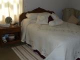 Full/double bed headboard, mattress and matching night stand