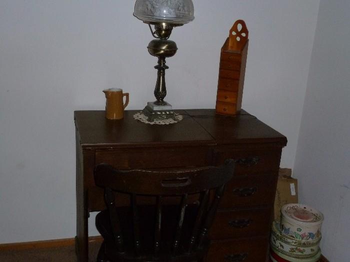 Desk and chair early American style