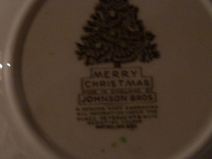 Merry Christmas dishes Johnson Bros