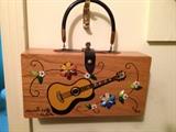 Enid Collins Music City USA wooden box handbag