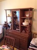 Mid Century modern dining room table and china cabinet, more information to follow
