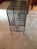Vintage wire record stand with music details