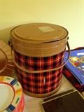 Great vintage plaid cooler