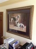 Large "over the sofa" art, pair of dogs