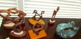 Collection of original carved and cast metal art