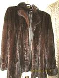 Dark brown mink jacket - sized MED