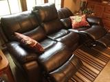 Sofa -  Payton Power Reclining Sofa.  Leather from Havertys.