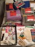 Vintage Hankies, Doilies,  Twin Sheet Sets