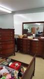 Dresser Drawer with Mirror, Mahogany High Boy