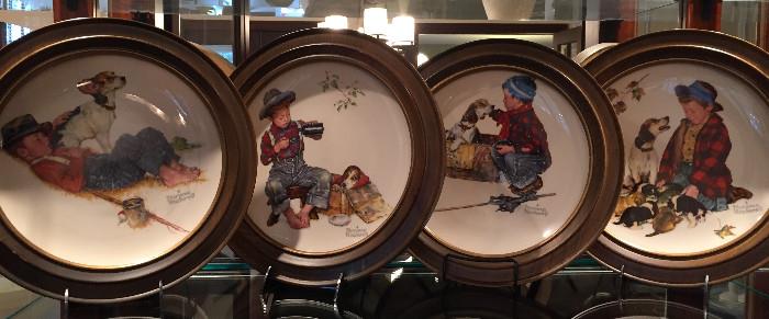 GORHAM CHINA PLATES 1971 NORMAN ROCKWELL A BOY AND HIS DOG SERIES