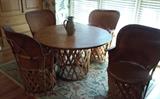 Equipale pigskin table/chair set