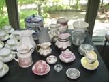 Lusterware and Transferware Pitchers