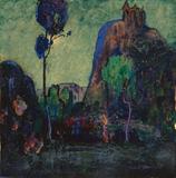 Lot# 019 Dana Bartlett (1882-1957)		

Dana Bartlett (1882-1957 Los Angeles, CA), Garden of Allah, Nocturnal Landscape Depicting Russian Actress Alla Nazimova in the Hollywood Hills, est:$3000/4000