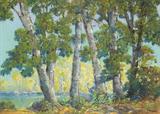Lot# 025 George Demont Otis (1879-1962)		

George Demont Otis (1879-1962 Kentfield, CA), Trees, Marsh Alders, Marin, est:$2000/3000