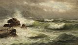 Lot# 034 Nels Hagerup (1864-1922)		

Nels Hagerup (1864-1922 San Francisco, CA), Storm Clouds Over Crashing Waves, est:$1000/2000