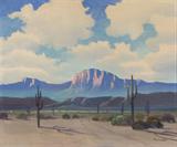 Lot# 103 George Bickerstaff (1893-1954)		

George Bickerstaff (1893-1954 Ukiah, CA), Superstition Mountain, Arizona, est:$3000/5000