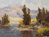 Lot# 111 Attributed to Jack Wilkinson Smith (1873-1949)		

Attributed to Jack Wilkinson Smith (1873-1949 Monterey Park, CA), Landscape with Foothill Mountains, est:$1500/2500