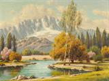 Lot# 114 Paul Grimm (1891-1974)		

Paul Grimm (1891-1974 Palm Springs, CA), Golden Sierras, est:$3000/5000