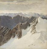 Lot# 117 Frank W. Cuprien (1871-1948)		

Frank W. Cuprien (1871-1948 Laguna Beach, CA), In Upper Regions - The Alps, Snow-Capped Mountain Crest, est:$1500/2000
