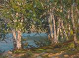 Lot# 132 Robert Emmett Owen (1878-1957)		

Robert Emmett Owen (1878-1957 New Rochelle, NY), River View Through the Trees, est:$5000/7000
