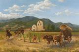 Lot# 138 Ben Carlton Mead (1902-1986)		

Ben Carlton Mead (1902-1986 Amarillo, TX), The Mission Santa Ynez, CA 1870, Before Restoration, est:$4000/6000