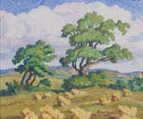 Lot# 148 Birger Sandzen (1871-1954)		

Birger Sandzen (1871-1954 Lindsborg, KS), Summer, Lindsborg, Kansas, Two Trees in an Atmospheric Landscape, est:$40,000/60,000