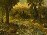 Lot# 164 Ralph Davison Miller (1858-1945)		

Ralph Davison Miller (1858-1945 Los Angeles, CA), Stream Through a Spring Landscape, est:$2000/3000