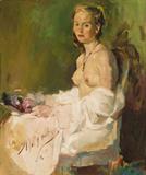 Lot# 170 Will Foster (1883-1953)		

Will Foster A.N.A. (1883-1953 New York, NY), Portrait of a Nude Women Seated and Holding Flowers, est:$2000/3000