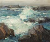 Lot# 187 Nell Walker Warner (1891-1970)		

Nell Walker Warner (1891-1970 Carmel, CA), Carmel Coast, Crashing Waves, est:$1000/1500