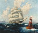 Lot# 190 Joe Duncan Gleason (1881-1959)		

Joe Duncan Gleason (1881-1959 Glendale, CA), Homeward Bound, Clipper Ship Likely Entering Los Angeles Harbor, est:$20,000/30,000