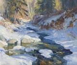 Lot# 199 Kevin Macpherson (1956-*)		

Kevin Macpherson (1956-* Escondido, NM), Winter Brook, est:$4000/6000