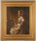 Lot# 1025 William Harris Weatherhead (1843-1909 British) 









''Priscilla - The Courtship of Miles Standish''. 24'' H x 20'' W. est:$1000/1500