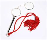 Lot# 1040 A diamond and black enamel lorgnette, Cartier 









Signed Cartier, NY, tested platinum and black enamel lorgnette set 2 old mine and 32 rose-cut diamonds ringed around the handle, with original fitted box, 5.25'' L. est:$600/800