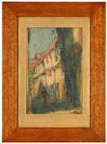 Lot# 1084 Martin Monnickendam (1874-1943 Dutch) 









Figure Walking Along a Narrow Village Street. sight size: 14.25'' H x 9.25'' W. est:$600/900