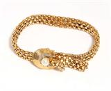 Lot# 1099 A18K yellow gold three-row fancy rope chain, cultured pearl and diamond bracelet 









The cultured pearl and diamond closure set with 6 single-cut diamonds totaling approximately 0.10 cts, graded H-I color and VS clarity, pearl measures 6mm, 8.5'' total length, adjustable. 23 gms. est:$900/1200