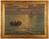 Lot# 1143 Charles Louis Eugene Signoret (1867-1932 French) 









Figures in Boats at Sunset, Marseilles. 18'' H x 24'' W. est:$600/800