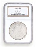 Lot# 1021 1899 Morgan $1 Dollar Silver Coin, MS 64 DPL
NGC# 1517112-041, NGC Graded Population 110, NGC Census 47/26, NGC PRICE GUIDE: $406.00