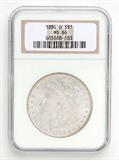 Lot# 1030 1884 O Morgan $1 Dollar Silver Coin, MS 66
NGC# 605088-003, NGC Graded Population 165355, NGC Census 1761/109, NGC PRICE GUIDE: $444.00