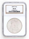 Lot# 1029 1885 O Morgan $1 Dollar Silver Coin, MS 66
NGC# 1798425-021, NGC Graded Population 165704, NGC Census 4155/528, NGC PRICE GUIDE: $444.00