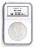 Lot# 1036 1878 7/8TF Morgan $1 Dollar Silver Coin, MS 62 DPL
NGC# 1894443-004, NGC Graded Population 126, NGC Census 29/85, NGC PRICE GUIDE: $480.00