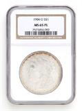 Lot# 1034 1904 O Morgan $1 Dollar Silver Coin, MS 65 PL
NGC# 2523456-002, NGC Graded Population 1992, NGC Census 396/51, NGC PRICE GUIDE: $325.00