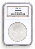 Lot# 1042 1886 Morgan $1 Dollar Silver Coin, MS 64 DPL
NGC# 1714268-008, NGC Graded Population 567, NGC Census 231/82, NGC PRICE GUIDE: $475.00