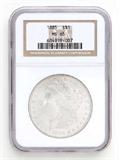 Lot# 1052 1885 Morgan $1 Dollar Silver Coin, MS 65
NGC# 684919-007, NGC Graded Population 62422, NGC Census 9771/1935, NGC PRICE GUIDE: $194.00