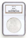 Lot# 1051 1898 Morgan $1 Dollar Silver Coin, MS 65
NGC# 2181651-009, NGC Graded Population 16390, NGC Census 2438/508, NGC PRICE GUIDE: $238.00