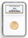 Lot# 1084 1987 W U.S. Bicentennial Constitution $5 Gold Coin, MS 69
NGC# 2519733-015, NGC PRICE GUIDE: $474.00