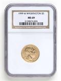 Lot# 1086 1999 W Washington $5 Gold Coin, MS 69
NGC# 2139874-005, NGC PRICE GUIDE: $500.00