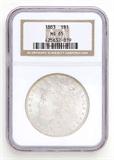 Lot# 1096 1883 Morgan $1 Dollar Silver Coin, MS 65
NGC# 425632-019, NGC Graded Population 18419, NGC Census 3836/964, NGC PRICE GUIDE: $250.00