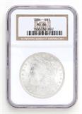 Lot# 1099 1884 Morgan $1 Dollar Silver Coin, MS 66
NGC# 1633030-002, NGC Graded Population 13881, NGC Census 270/41, NGC PRICE GUIDE: $910.00